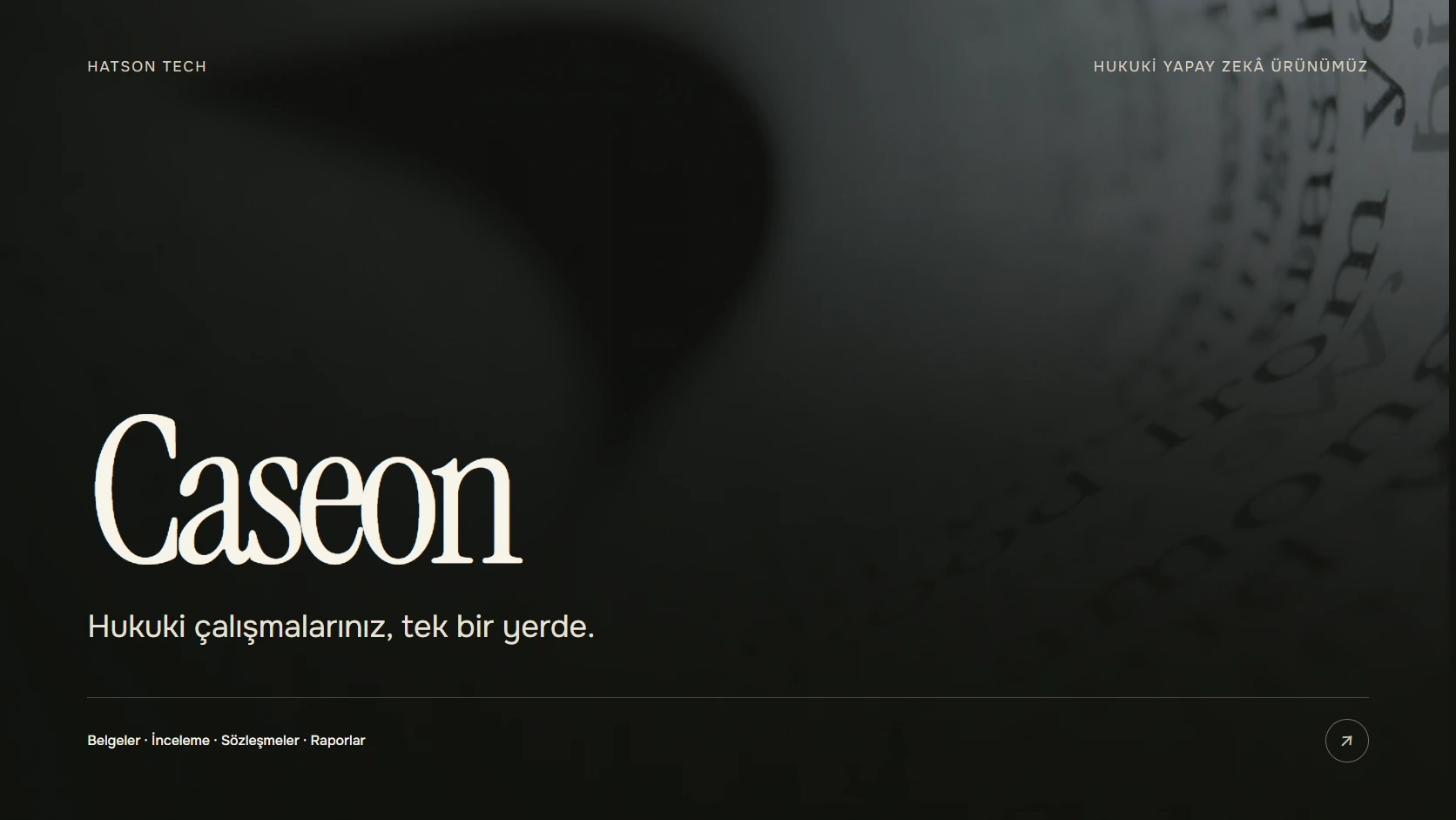 Hatson Tech tarafından geliştirilen hukuki yapay zekâ ürünü Caseon